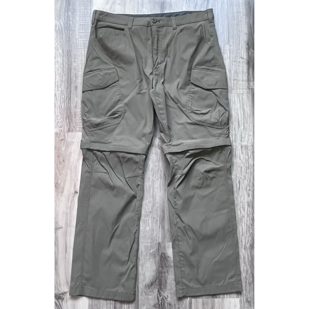 Eddie Bauer Convertible Cargo Tech Pants Men 38x32 Zip Off Hiking Trail Outdoor